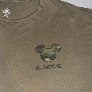 Disney Mickey Honor Army Khaki Men's Short Sleeve Tee 3XL